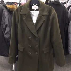 Haute Edition Women's Double-Breasted  PeaCoat